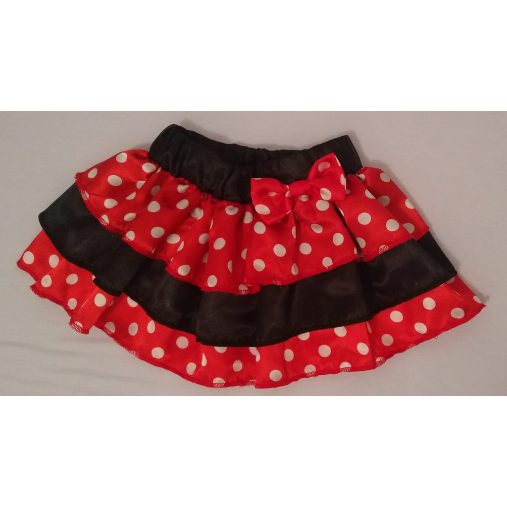 Saia cetim hot sale infantil