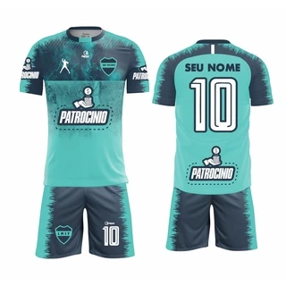 Jogo De Camisas+calção Fardamento Uniforme Futebol Personalizado Patrocínio, Nome, Escudo, fazemos o modelo que desejar
