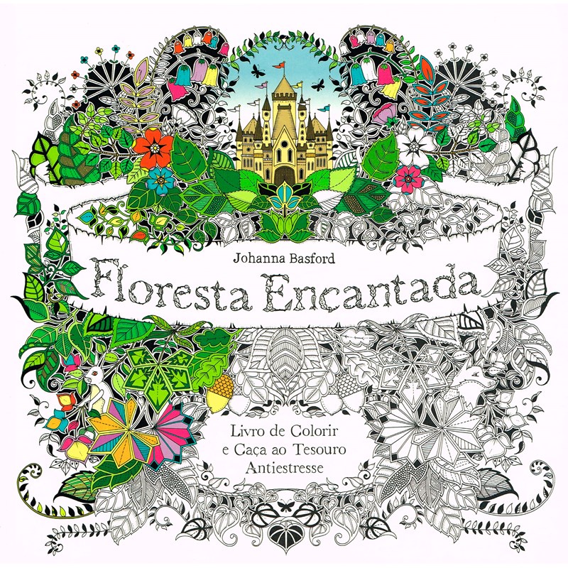 Livro de colorir Floresta Encantada - Antiestresse
