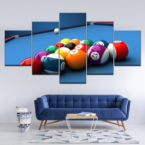 Quadro Decorativo Esporte Jogos Sinuca Bolas