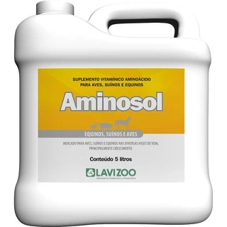 Aminosol Gl 5 Lts Lavizoo Suplemento Equinos Aves E Suíno