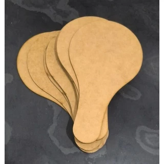 Kit de 5 Pares de Raquetes Pequenas ( 10 Unidades ) Ping Pong Lembrancinhas MDF CRU Artesanato
