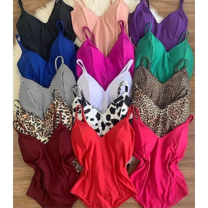 body feminino com bojo de alça fina tendência | Shopee Brasil