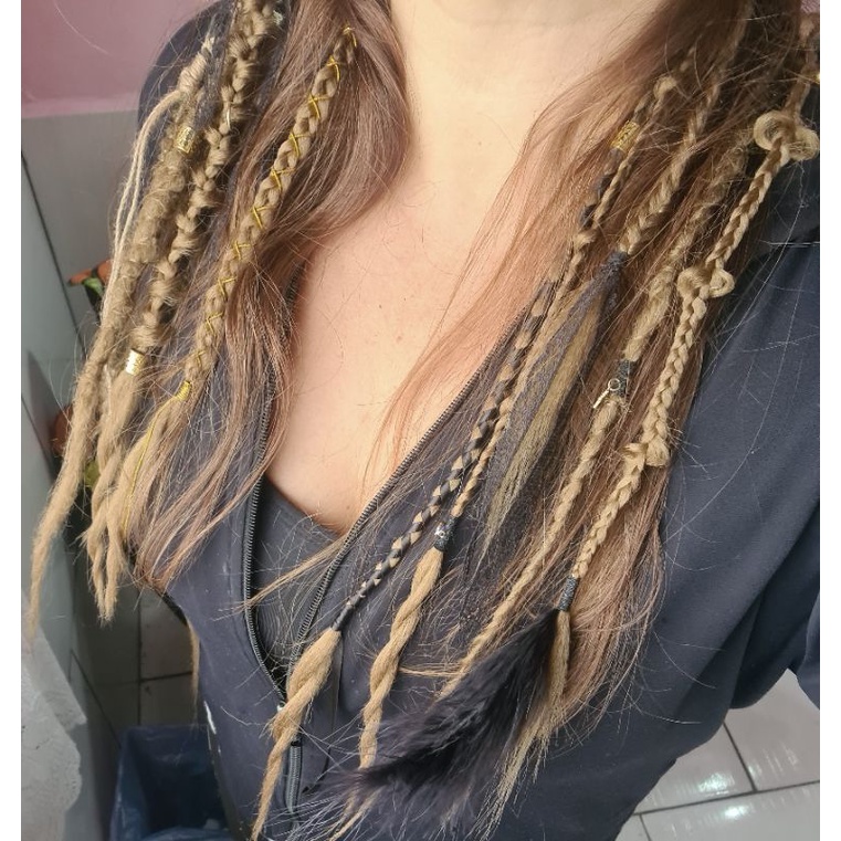 Aplique de Dreads sintético com elástico | Shopee Brasil