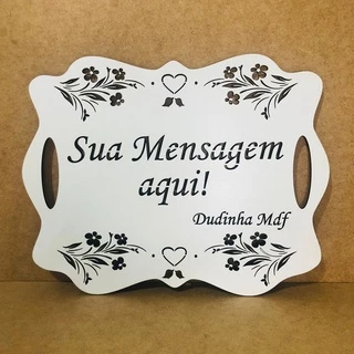 Placa para casamento personalizada 30x23 em mdf branco de 3mm