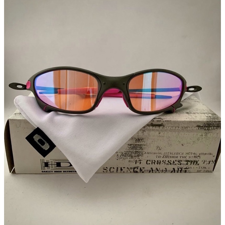 Óculos Oakley Juliet X-Metal Lente Rosa Borrachinha Rosa ⋆ Sanfer Acessórios