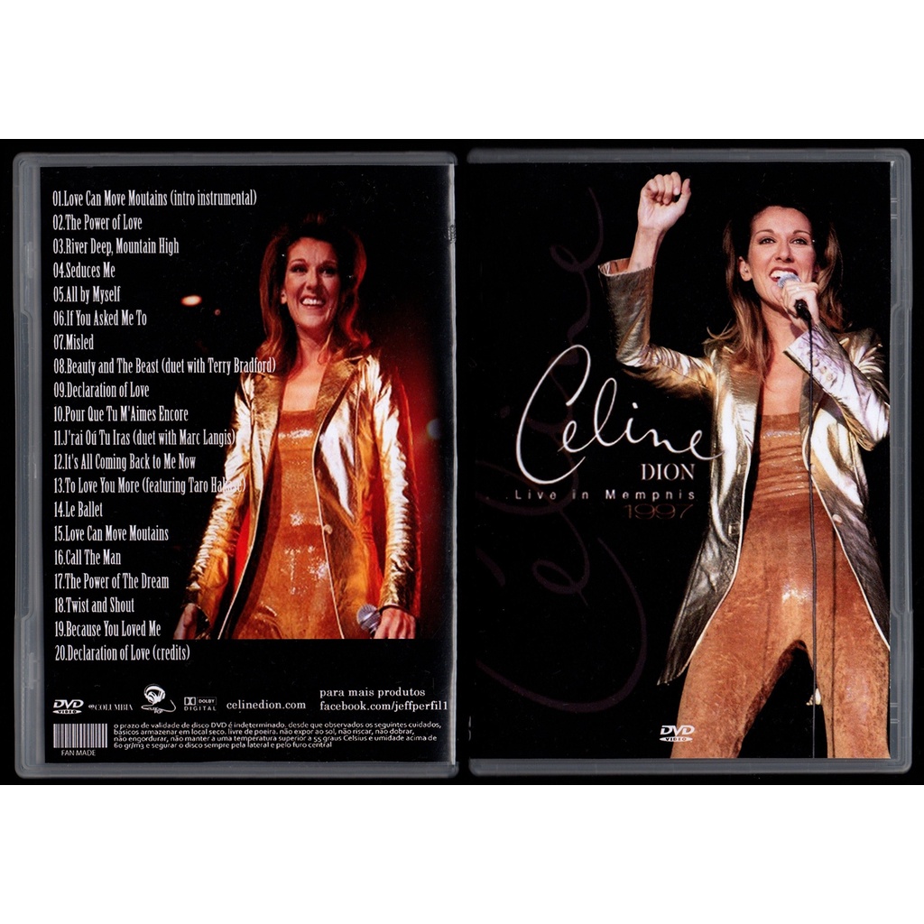 Dvd Celine Dion - Live In Mempnis 1997