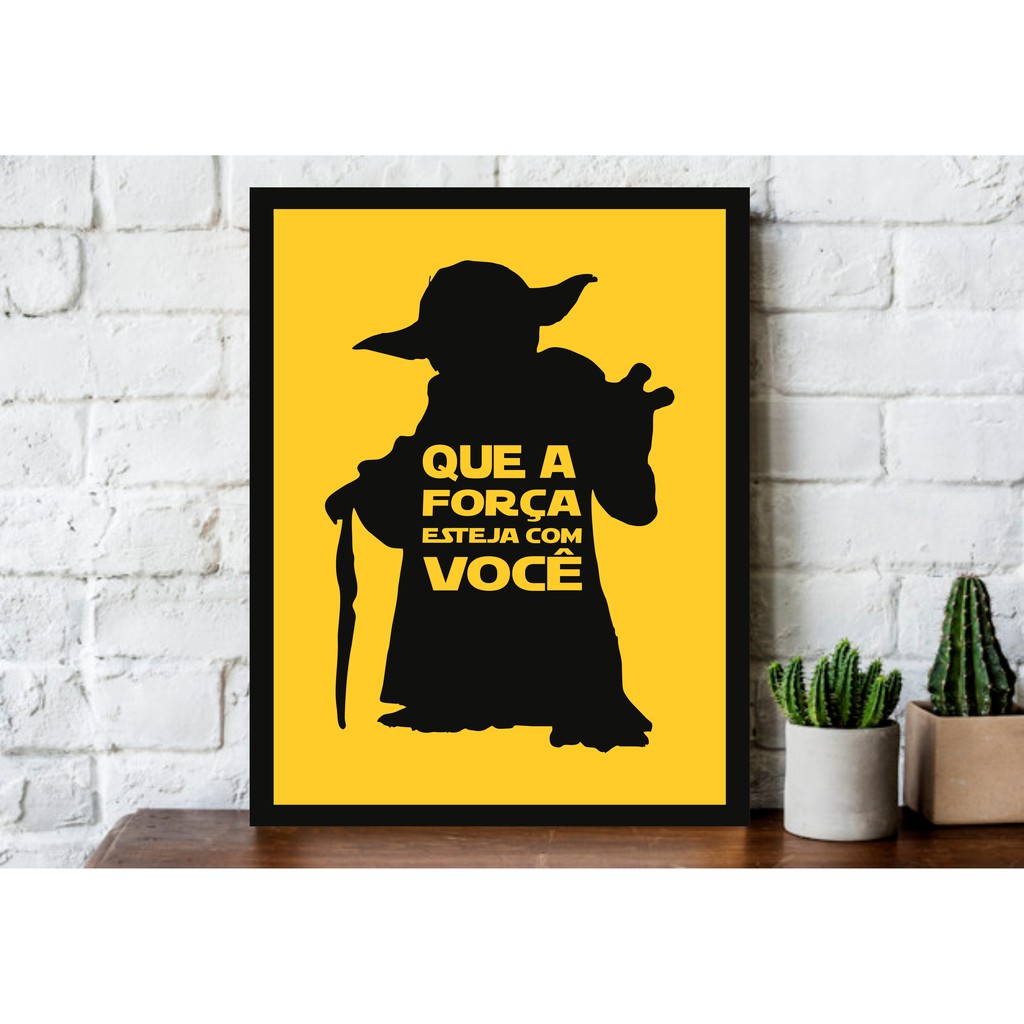 Quadro star Wars Mestre Yoda - Moldura com acetato 20x30cm | Shopee Brasil