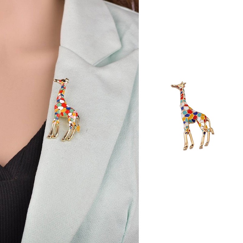Broche/Pin/Feminino De Girafa/Animal Fofo/Bijuteria Popular Para Presente/Feriado