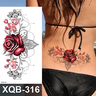 Compre Tatuagem adesiva temporária à prova d'água, flor de rosa, mão,  costas, arte, flash, tatuagem falsa, mulheres e homens