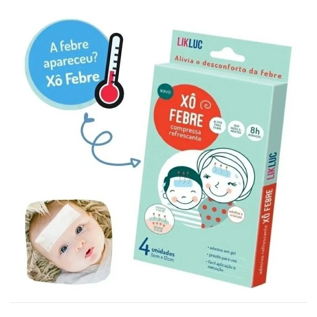 Xô febre compressa para alívio da febre e vacina em crianças e bebês ...