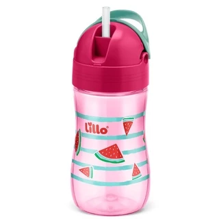 Copo Infantil Com Canudo Evolution 300ml Rosa - Lillo em Oferta na Shopee