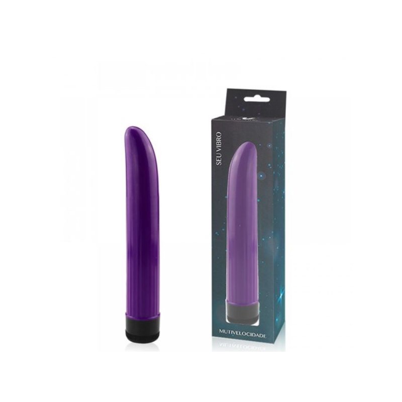 Vibrador Personal Liso com textura Canelada 17,5 cm - Importado
