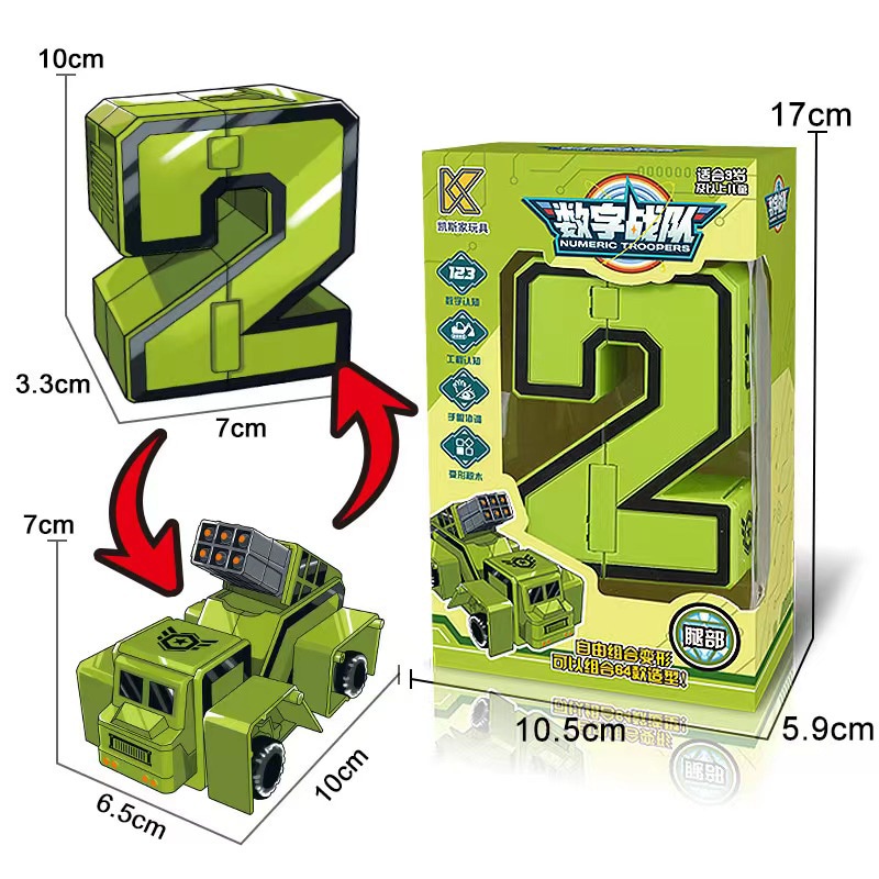 10 Números transformer Infantil de Brinquedo Robô Transformer