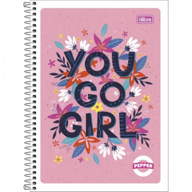 Caderno Espiral Capa Flexível Universitário 1 Matéria Pepper Feminino 80 Folhas Shopee Brasil 4606