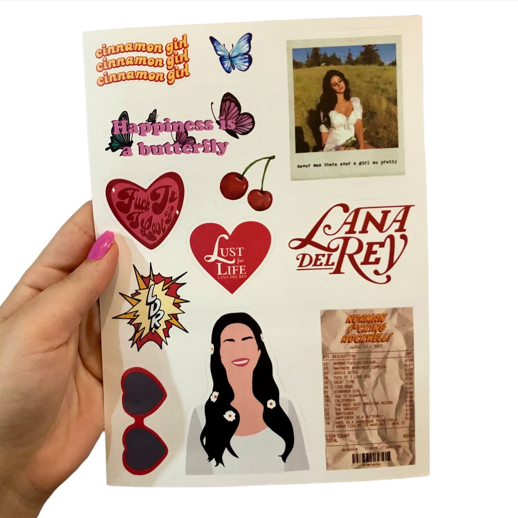 Lana del Rey Sticker  Adesivos sticker, Adesivos para impressão