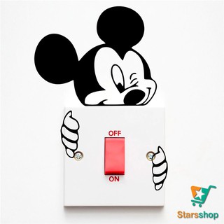Disney mickey interruptor adesivo quarto casa decoração!