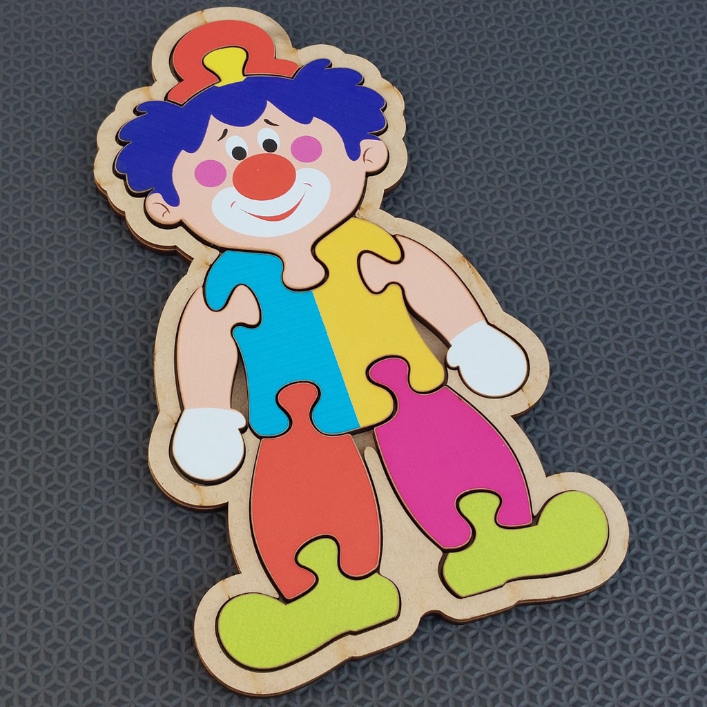 Quebra-cabeça Educacional Brinquedo Encaixe Madeira Mdf 9 Pecas Crianca ...