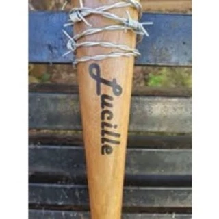 Taco de basebol baseball Lucille negan twd madeira maciça 70cm decorativo