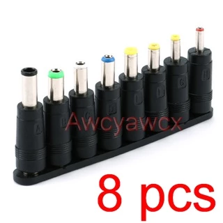 1 Hublot = 8Pcs DC Power Jack 5.5mm x 2.1mm Feminino Plug 6.5mm 6.3mm 4.8mm 4.4mm 4.0mm 3.5mm 2.5mm 1.7mm 1.35mm Plugue Macho Adaptador