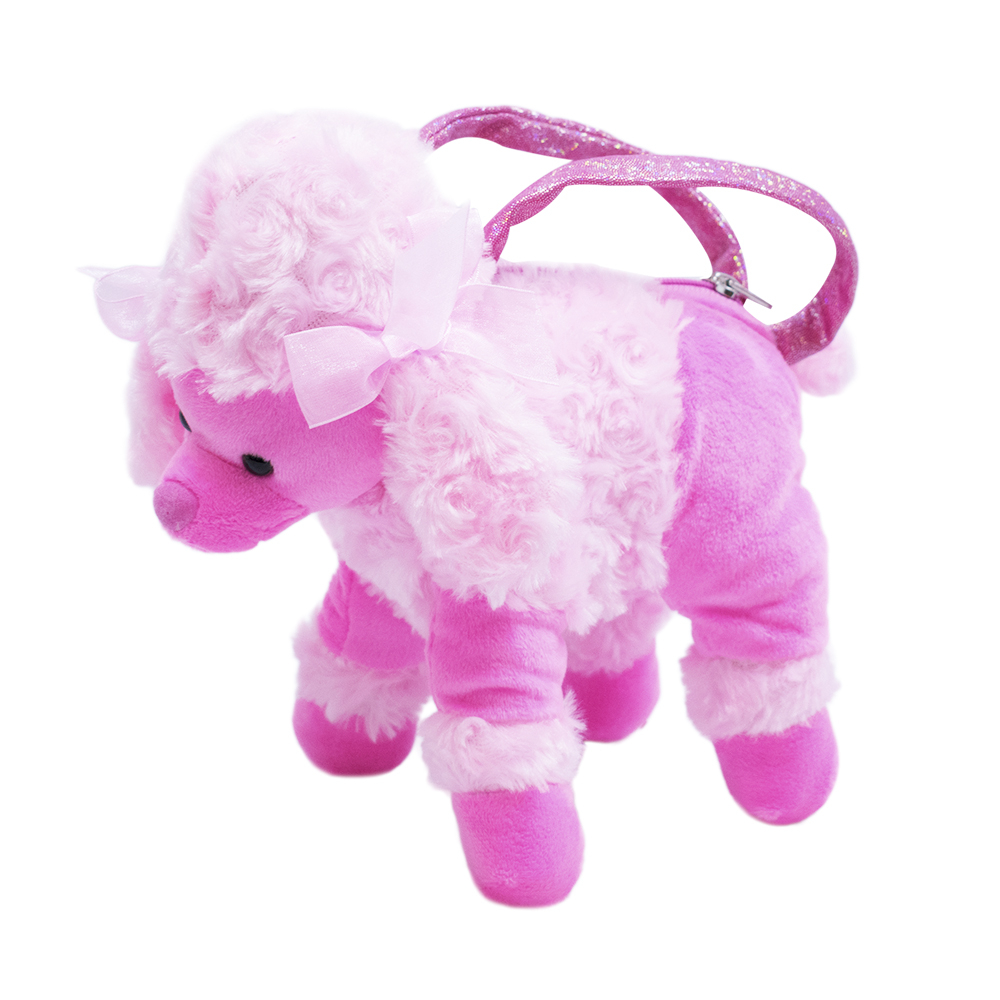 Bolsa Cachorro Poodle Pink 23X23cm - Pelúcia