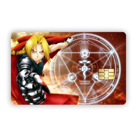 Adesivo Para Cartão Credito Debito Skin Card Pelicula Protetora Cartão Full Metal Alchimist