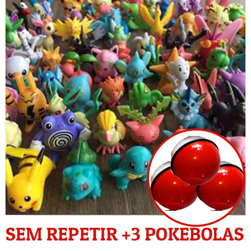 Pokémon Kit 24 Miniaturas Sem Repetições Brinquedo Coleção