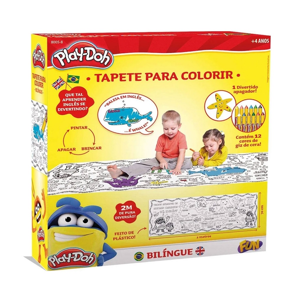 Tapete Infantil Para Colorir Desenho Fazendinha Samba Toys - LOJAS