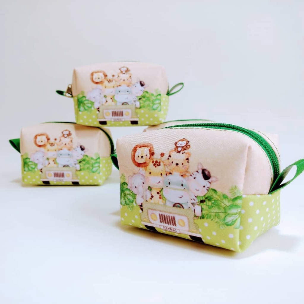 kit c/20 Porta Moeda Personalizado Safari Lembrancinhas de Aniversário batizado Organizador