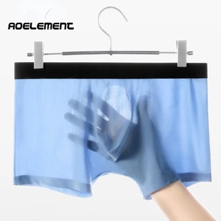 Homens Seda de gelo sem costura Bolsa de Molde 3D sem costura Boxer de Verão Confortável 404