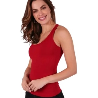 Blusinha K2b Alça Regata Básica Suplex - Varias Cores