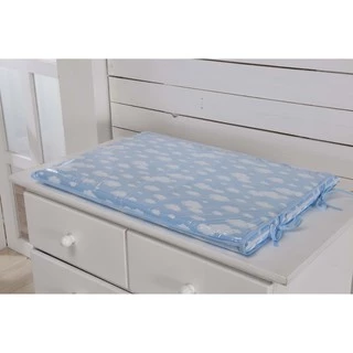 Trocador para comoda de Bebê Menino Nuvens Azul bebe e Branco - Trocador para bebe Plastificado
