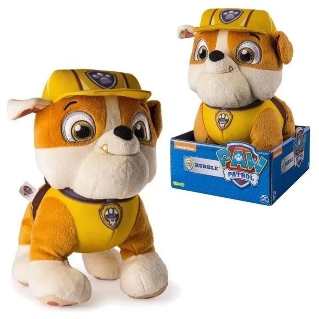 Brinquedo Boneco Pelucia Grande Rubble 30 Cm Patrulha Canina Original ...