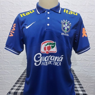 Camisa Camiseta da Selecao Brasileira BRASIL BRANCA POLO GUARANA 2022-2023  +PRECO PROMOCIONAL.