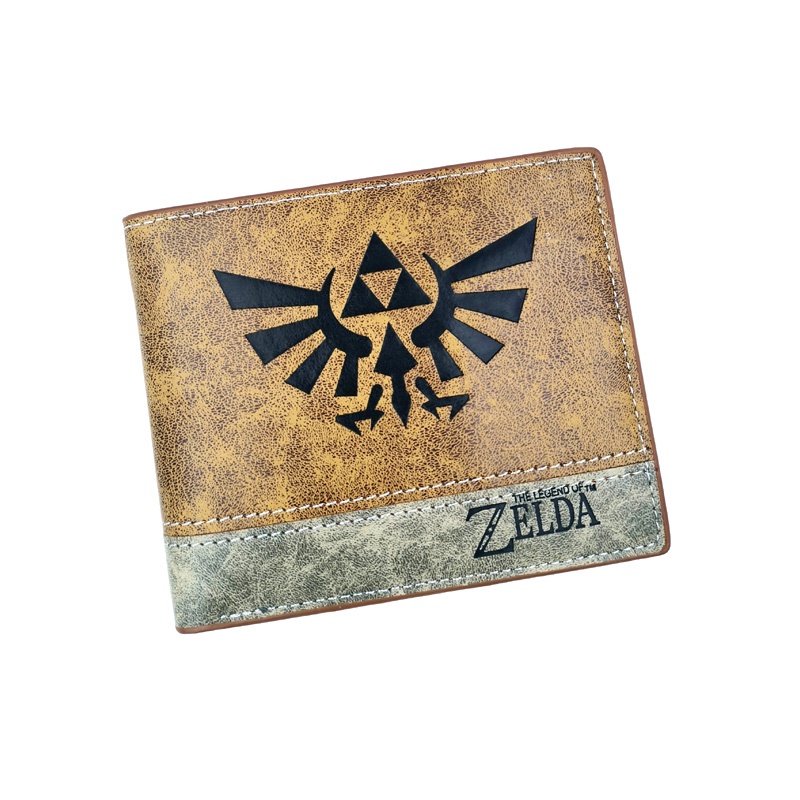 Anime Caqui Bifold Carteira Curto The Legend of Zelda Moeda Dos Desenhos Animados Bolsa Com Zíper
