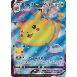 Carta Pokémon Pikachu Voador Vmax - Celebrações 25 Anos - Alfabay - Cubo  Mágico - Quebra Cabeças - A loja de Profissionais e Colecionadores!