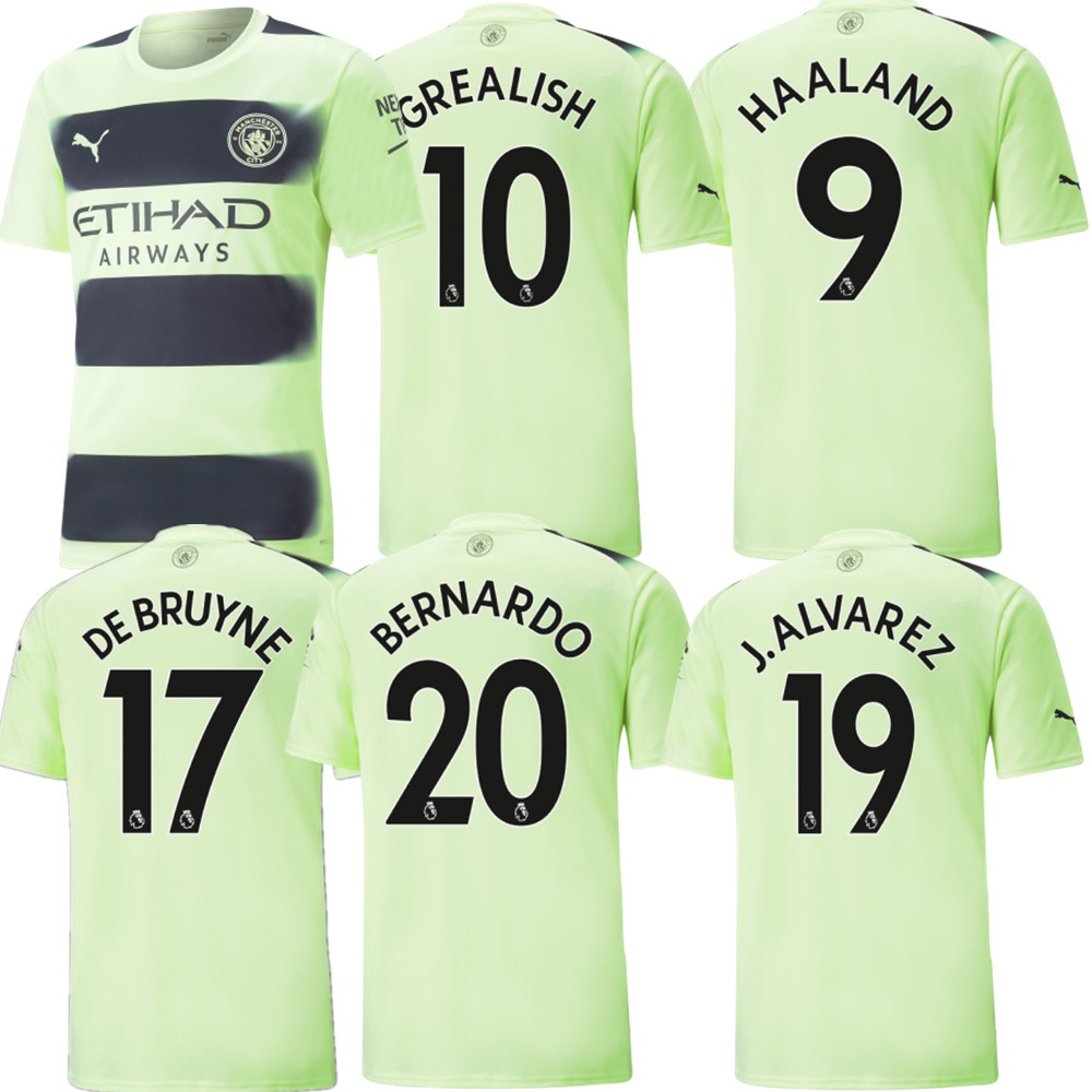 Cidade de Manchester 22-23 Manchester City second away Jersey camisa de futebol Versão tailandesa 1:1