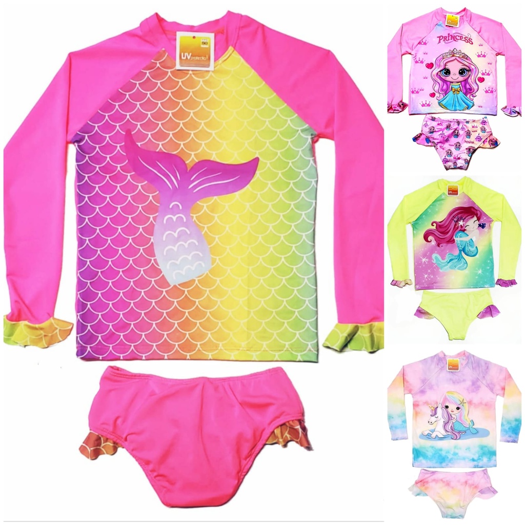 Conjunto Uv50+ Original Infantil Praia Roblox