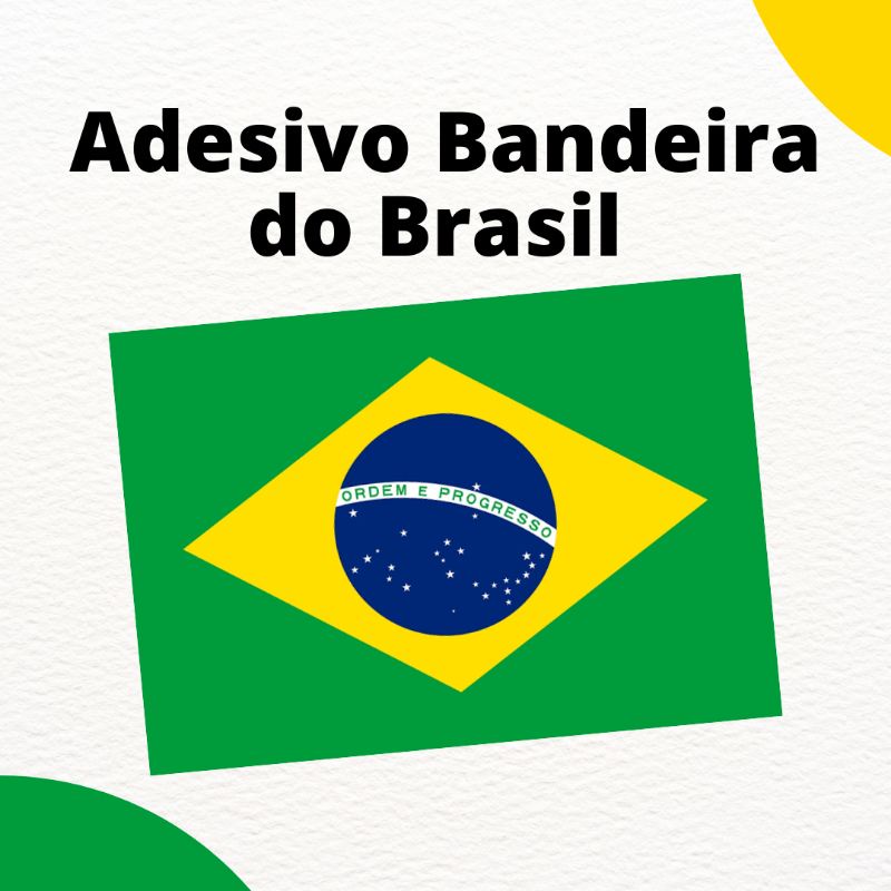 Adesivo Redondo Bandeira do Brasil Bandeira do Brasil