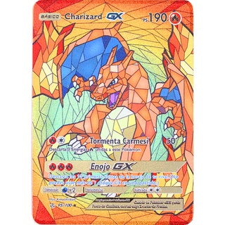 ✨【Direct sales】✨Cartas De Metal Pokemon Dourado Versão Espanhola Vastro  Vmax GX Pikachu Charizard Lugia Arceus Kids Collection Cartões De Jogo De  Presentes