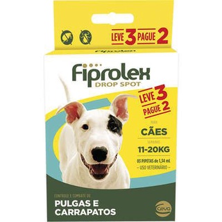 Combo Fiprolex Antipulgas Cães 11 A 20kg - Ceva
