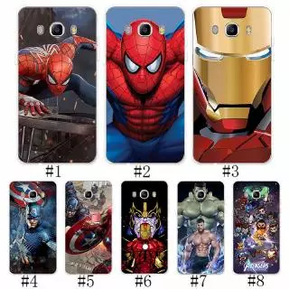Samsung Galaxy J3 J5 J7 2015 2016 Silicone Caso De Telefone Capa Homem Aranha De Ferro Macio TPU Embalagem