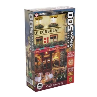 Quebra Cabeça Café Em Paris 500 Peças 03965 - Grow