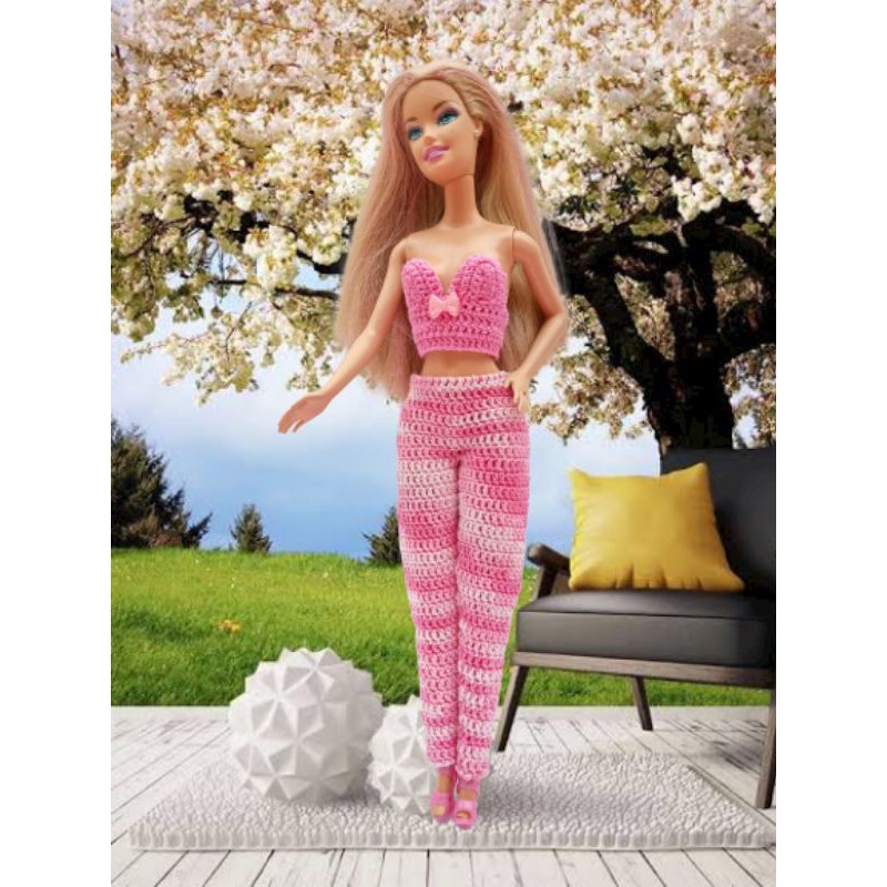 Boneca Barbie Roupa De Croch - MercadoLivre Brasil  Crochet barbie  clothes, Crochet doll dress, Barbie clothes