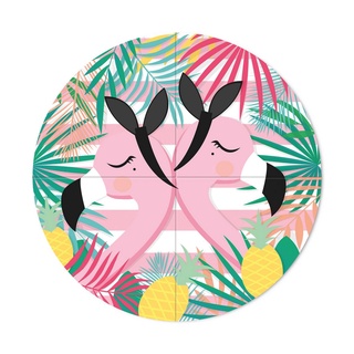 PAINEL REDONDO 4 LÂMINAS FLAMINGO (GIGANTE)