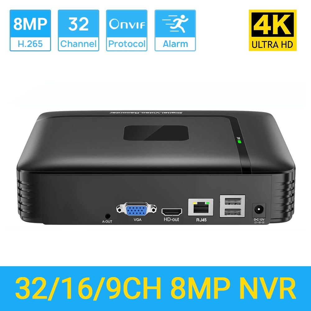 Hiseeu 8CH 4K POE NVR Kit H.265 CCTV Sistema De Segurança 8MP