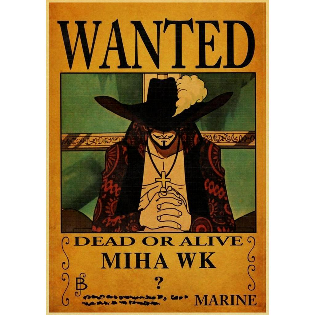 Pôster Anime Japonês One Piece Wanted Retro Monkey D Luffy Solon ...