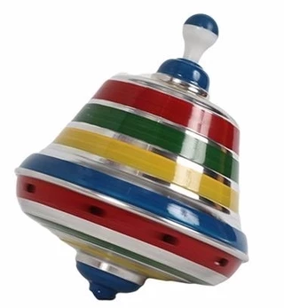 Brinquedo Retro Piao Sonoro Grande De Aluminio - Anos 80 Imc