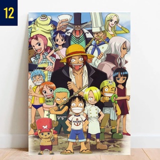 Quadro Mosaico Placa Decorativa Anime One Piece Desenho Modular Wanted  Colletion Vintage Infantil Criança Presente Unidade