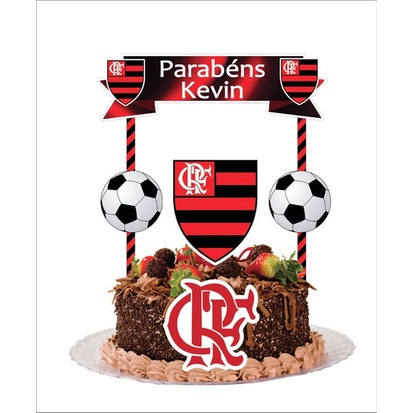 TOPPER BOLO FLAMENGO COM 4 UNID - TOPPER BOLO FLAMENGO - RICA FESTAS, jogo  de bolo de chocolate 